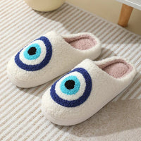 Halloween Home Slipper Women Plush Indoor Floor Non Slip Men Male House Shoes Fuzzy Winter Warm skull cartoon Female Plaid Gift - Round / 44-45(26.5-27cm)
